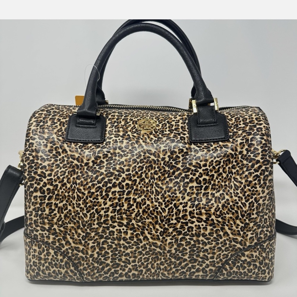 Leopard Print Tory Burch Robinson Satchel